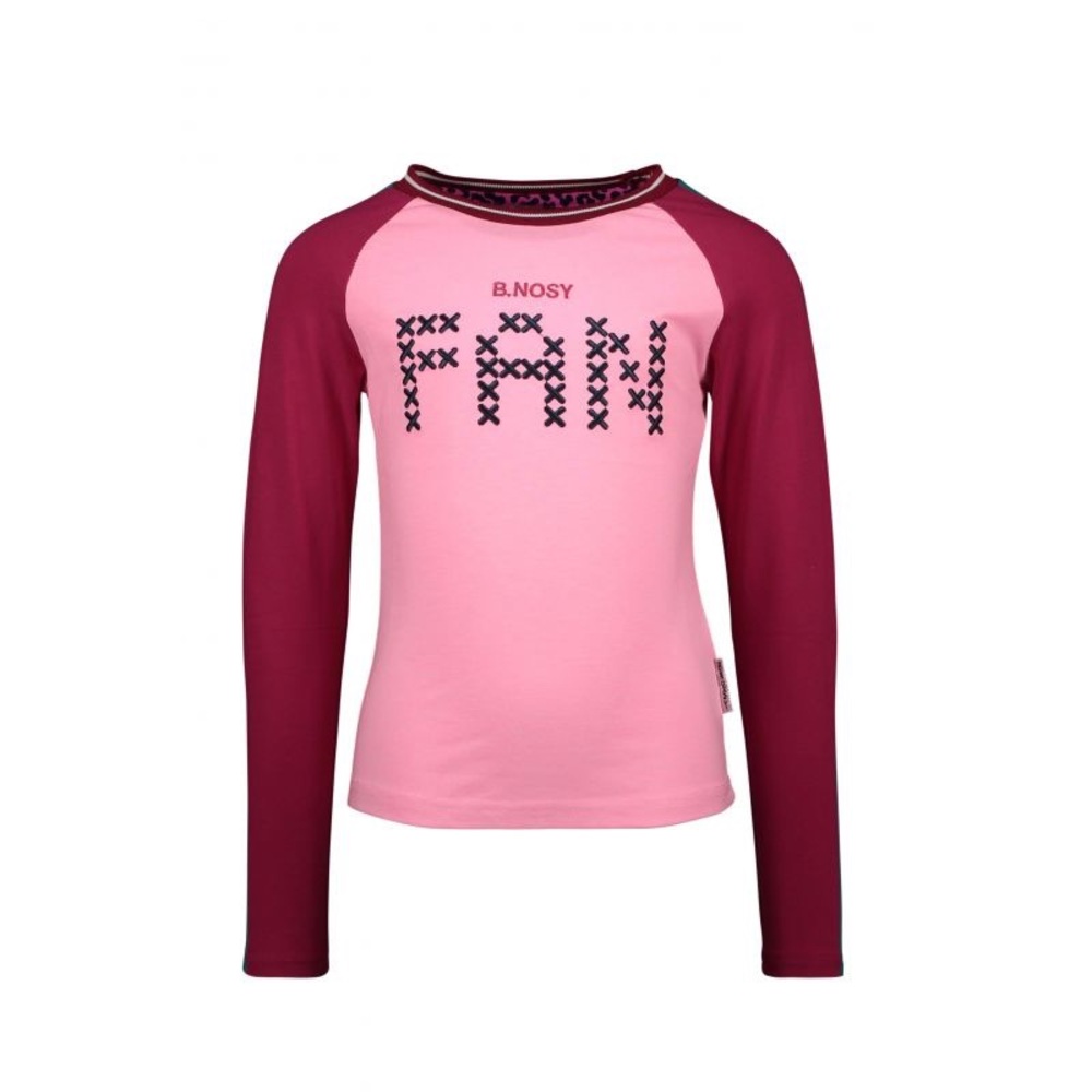 Kids Long Sleeve Pink and Red Tee